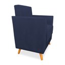 Ver imagem 5 de Poltrona de Amamentação com Puff Flavia Suede Azul Marinho - Pallazio