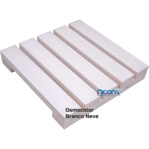 Deck de Madeira Modular 25x25 Cm Réguas 4 Cm com Pintura Neonx:osmocolor Branco Neve