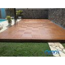 Ver mais imagens de Deck de Madeira Modular 25x25 Cm Réguas 4 Cm com Pintura Neonx:osmocolor Branco Neve