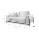 Ver imagem 4 de Sofá 2 Lugares Fixo Living Paris Linho Offwhite 1,90m Mk