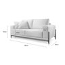 Sofá 2 Lugares Fixo Living Paris Linho Offwhite 1,90m Mk - 4