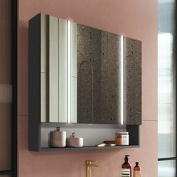 Espelheira para Banheiro com Led 2 Portas Yescasa - 1
