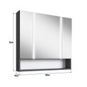 Ver imagem 3 de Espelheira para Banheiro com Led 2 Portas Yescasa