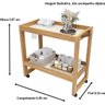 Carrinho Multiuso com Rodizios e Prateleira Todos Ambientes Lorena - Cores - Comprar Moveis em Casa: - 12