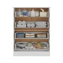 Ver imagem 4 de Cômoda Infantil 65cm com 4 Gavetas Encanto Multimóveis Mp4427 Branco/madeirado Branco/madeirado