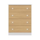 Ver imagem 5 de Cômoda Infantil 65cm com 4 Gavetas Encanto Multimóveis Mp4427 Branco/madeirado Branco/madeirado
