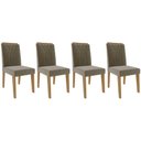 Ver imagem 3 de Kit 4 Cadeiras Sala Jantar Nicole 4 Un Nature Suede Joli Chocolate Cimol