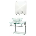 Ver imagem 2 de Gabinete de Vidro 40cm para Banheiro Cuba Redonda Incolor - Dahora