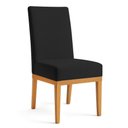 Ver imagem 6 de Kit 8 Cadeiras de Jantar Brisa Veludo Base de Madeira - Pallazio Cor:Preto
