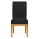 Ver imagem 4 de Kit 8 Cadeiras de Jantar Brisa Veludo Base de Madeira - Pallazio Cor:Preto