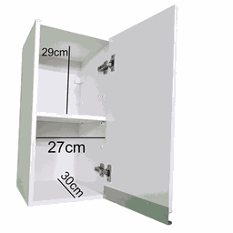 Armário Aéreo Branco 30cm Lavanderia Porta Esquerda Montado - 4