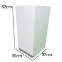 Ver imagem 2 de Armário Aéreo Branco 30cm Lavanderia Porta Esquerda Montado