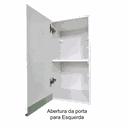 Ver imagem 3 de Armário Aéreo Branco 30cm Lavanderia Porta Esquerda Montado