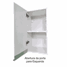 Armário Aéreo Branco 30cm Lavanderia Porta Esquerda Montado - 3