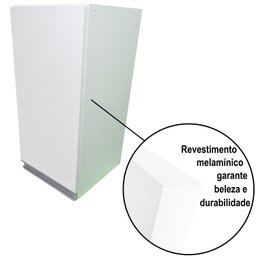 Armário Aéreo Branco 30cm Lavanderia Porta Esquerda Montado - 5