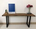 Ver imagem 1 de Aparador de Tronco com Pés de Ferro em U Made Wood:Comp180XAlt80XLarg40/Marrom