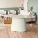 Ver imagem 2 de Mesa de Jantar Cone Oval Laqueada Off White Vidro 3mm:140x90