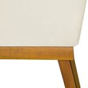 Ver imagem 4 de Kit 2 Poltronas Bella Luxo Base de Madeira Maciça Recepção - Suede Bege