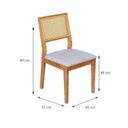 Ver imagem 2 de Kit 6 Cadeiras para Sala de Jantar com Encosto em Tela Nia Yescasa Cinza
