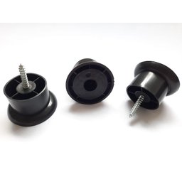 Kit 6 Pés Sofás Poltronas Balcões 4cm Altura Paris Preto - 2