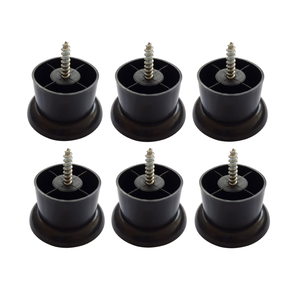 Kit 6 Pés Sofás Poltronas Balcões 4cm Altura Paris Preto