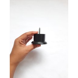 Kit 6 Pés Sofás Poltronas Balcões 4cm Altura Paris Preto - 3