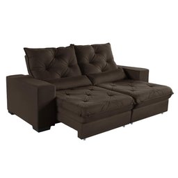 Sofá Retrátil Reclinável 1,80m Molas Ensacadas Suede Isis Castor - Sofá Casa - 1