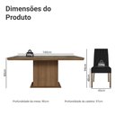 Ver imagem 3 de Conjunto Sala de Jantar Tampo de Vidro 6 Cadeiras Rustic/Oxford Dinan Madesa