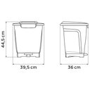 Ver imagem 3 de Lixeira Plástica 25l com Pedal Cozinha Lavanderia Tramontina T-force Preta Cesto de Lixo