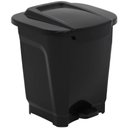 Ver imagem 1 de Lixeira Plástica 25l com Pedal Cozinha Lavanderia Tramontina T-force Preta Cesto de Lixo