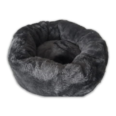 Cama Nuvem de Pelúcia C/ziper 70x70 Caminha para Cães e Gatos Impermeável Cama Redonda Fofinha Pet I