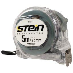 Trena Profissional Transparente Dupla Face Stein - 5m/25mm - 2