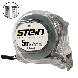 Trena Profissional Transparente Dupla Face Stein - 5m/25mm