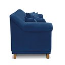 Ver imagem 7 de Sofá 3 Lugares Pé de Madeira Julieta 220 Cm Suede Azul Marinho S04 - D'Rossi
