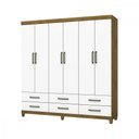 Ver imagem 2 de Guarda Roupa D22 6 Portas 6 Gavetas Com Pés Carioca Móveis