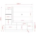 Ver imagem 4 de Estante para TV e Home Theater até 60 Polegadas 200cmx178,5cm 2 Portas com Rodízios Frizz Plus Marrom Cumaru