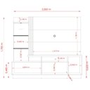 Ver imagem 4 de Estante para TV e Home Theater até 60 Polegadas 200cmx178,5cm 2 Portas com Rodízios Frizz Plus Marrom Cumaru