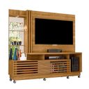 Ver imagem 3 de Estante para TV e Home Theater até 60 Polegadas 200cmx178,5cm 2 Portas com Rodízios Frizz Plus Marrom Cumaru