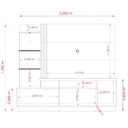 Ver imagem 4 de Estante para TV e Home Theater até 60 Polegadas 200cmx178,5cm 2 Portas com Rodízios Frizz Plus