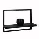 Ver imagem 2 de Nicho Prateleira Quadro Retangular Horizontal 40x28 com Base Preto