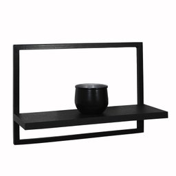 Nicho Prateleira Quadro Retangular Horizontal 40x28 com Base Preto - 2
