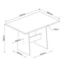 Ver imagem 3 de Conjunto Sala de Jantar 4 Lugares Retangular Tampo de MDP Belline Yescasa Bege/Mel/Off White