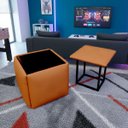 Ver imagem 2 de Puff 5 em 1 Puff Multifuncional Banco Resistente Versátil:marrom