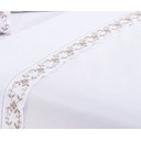 Ver imagem 4 de Jogo lençol Veneza quarto casal Padrão bordado 4 peças 2fronha:Branco com Caqui