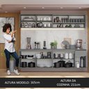 Ver imagem 7 de Armário de Cozinha Completa Suspenso 240cm Cinza