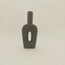 Ver imagem 2 de Vaso Decorativo Cachepô Enfeite Casa Cerâmica 24x10x3cm Preto