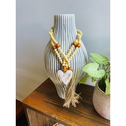 Colar Decorativo de Mesa com Coração Madeira Mara - 4