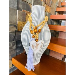 Colar Decorativo de Mesa com Coração Madeira Mara - 4