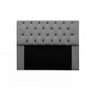 CONJUNTO CABECEIRA MIRAGE QUEEN 160CM + RECAMIER CALÇADEIRA NEW GRECIA 160CM SUEDE CINZA - 2