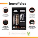 Ver imagem 4 de Guarda Roupas Solteiro com Espelho 2 Portas 2 Gavetas Luci